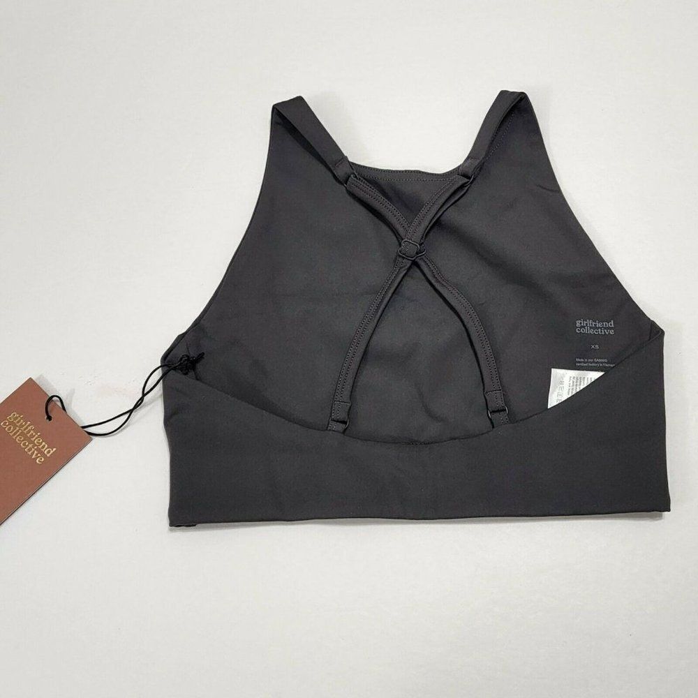 GIRLFRIEND COLLECTIVE Topanga Low Impact Longline Sports Bra Shadow Gray XS,S,L - Picture 7 of 12